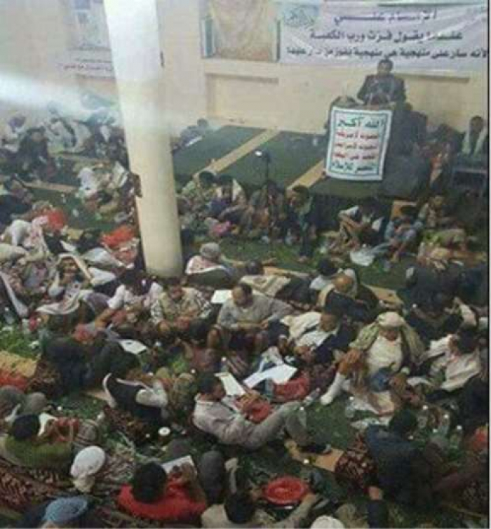 الضالع :الحوثيون يحولون مسجدا في جبن الى مكان لتناول القات – صورة