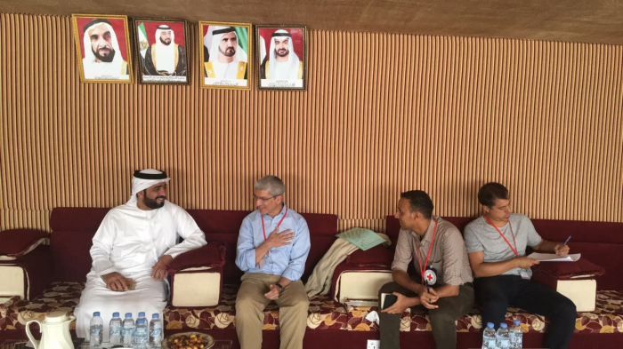 مدير الهلال الأحمر الإماراتي يلتقي مدير مكتب تنسيق الشؤون الإنسانية للأمم المتحدة بعدن