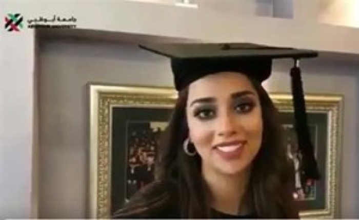 بالفيديو: الفنانة "بلقيس" تعود لجامعتها "أبوظبي"