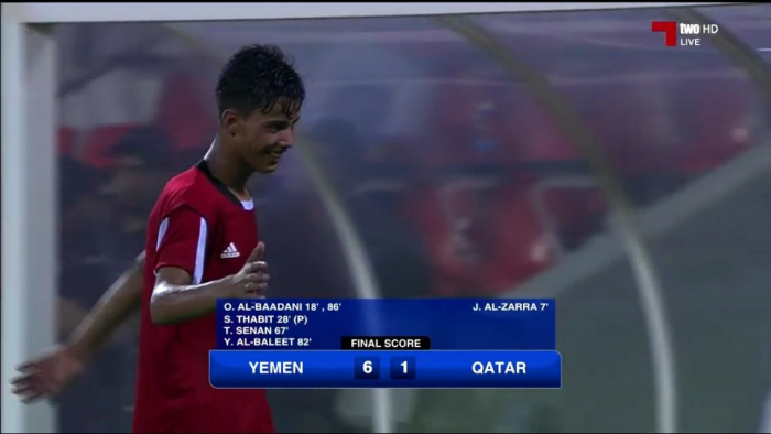 شاهد الفيديو : اهداف اليمن في مرمى قطر ( 6-1)
