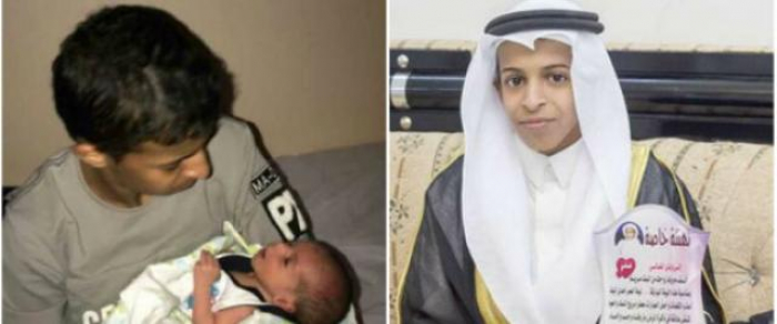 بعد ارتزاقه بمولود.. أصغر عريس بالسعودية يفتح جدلاً كبيراً بمنصات التواصل (صور)