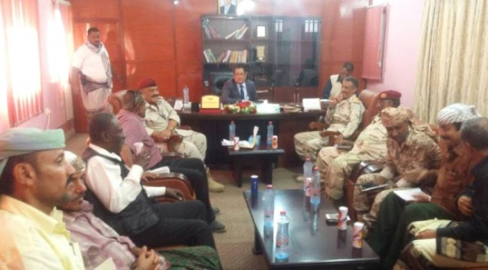 اجتماع رفيع يقر التعبئة العامة للتصدي للحوثيين في طور الباحة بلحج