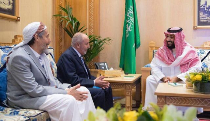 الأمير "محمد بن سلمان" يلتقي رئيس الاصلاح "اليدومي" وهذا ما دار بينهما (تفاصيل)
