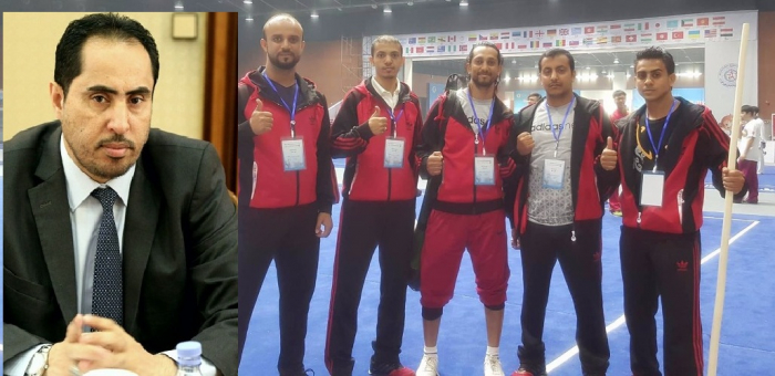 اليمن يفوز باربع ميداليات ملونة في بطولة العالم للكونغ فو بالصين .. والوزير البكري يتصل بالمنتخب