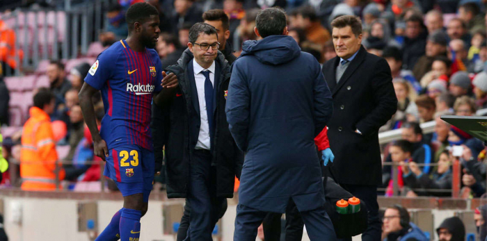 إصابة أومتيتي تربك حسابات نادي برشلونة في موسم الانتقالات الشتوية