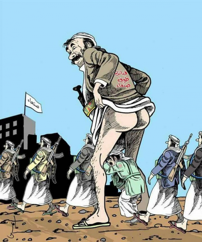 كاريكاتير قبائل "طوق صنعاء" يشعل مواقع التواصل الإجتماعي والحوثيون يطاردون الرسام