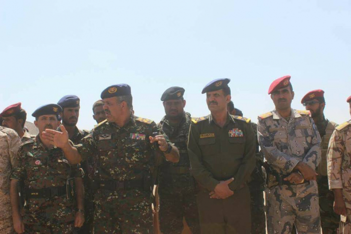 وكيل وزارة الداخلية والقائد العام لقوات الأمن الخاصة يتفقدا فرع البيضاء بمعسكر أم ريش بمارب