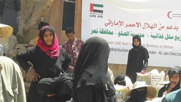 الهلال الأحمر يختتم حملة إغاثية موسعة على سكان مديرية الصلو بتعز