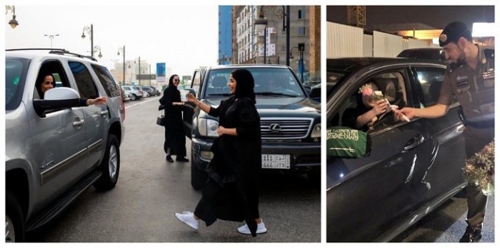 لقطات أول يوم من قيادة النساء للسيارة بالسعودية.. فرحة وحوادث سير كارثية (فيديو وصور)