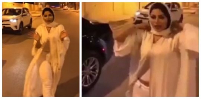 شاهد: هروب مذيعة سعودية اثارت الجدل بملابسها في الشارع العام .. والسلطات تقول : "سنعاقبها "