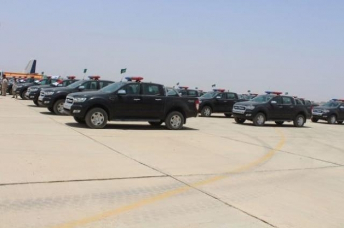 محافظة حضرموت تتسلم دفعة من المركبات الامنية مقدمة من السعودية